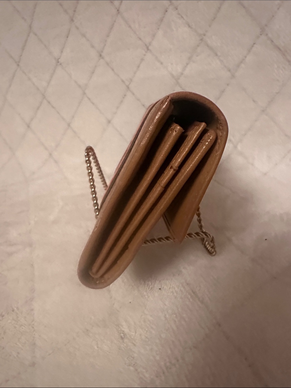 MCM Cognac Monogram Clutch with Orange and Brown Center Stripe - Picture 3 of 11